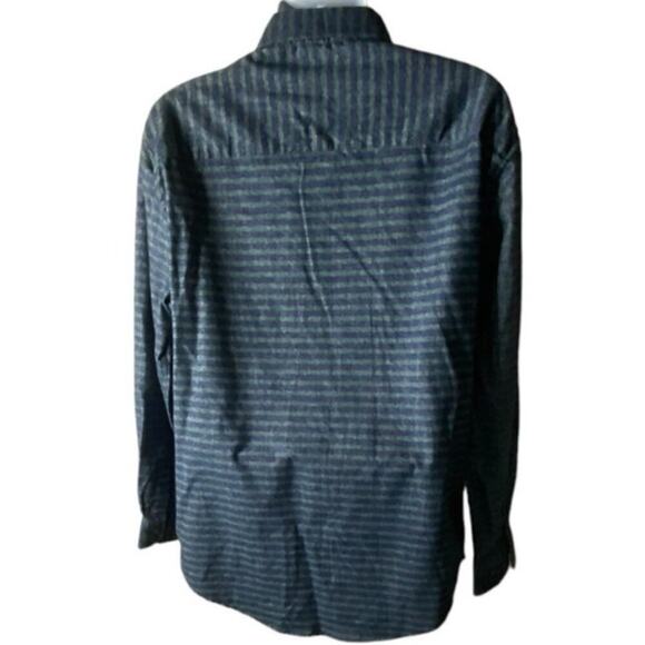 Coastal 9 Bolsa Striped Shirt Mens XXL Modern Slim Long Sleeve Button Up Preppy - Picture 4 of 7